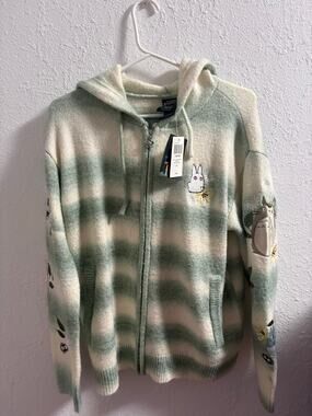 NWT Totoro embroidered hoodie, L